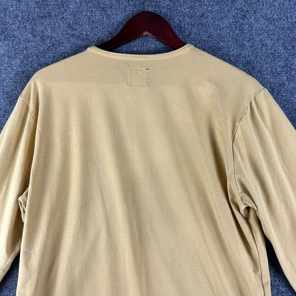 Cuts Active Top Womens Large Elongated Tee Pullover Long Sleeve Gold Stretch - Picture 8 of 8